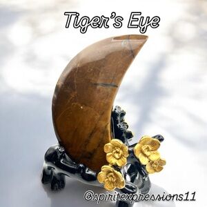 Tiger's Eye Crescent Sculpture